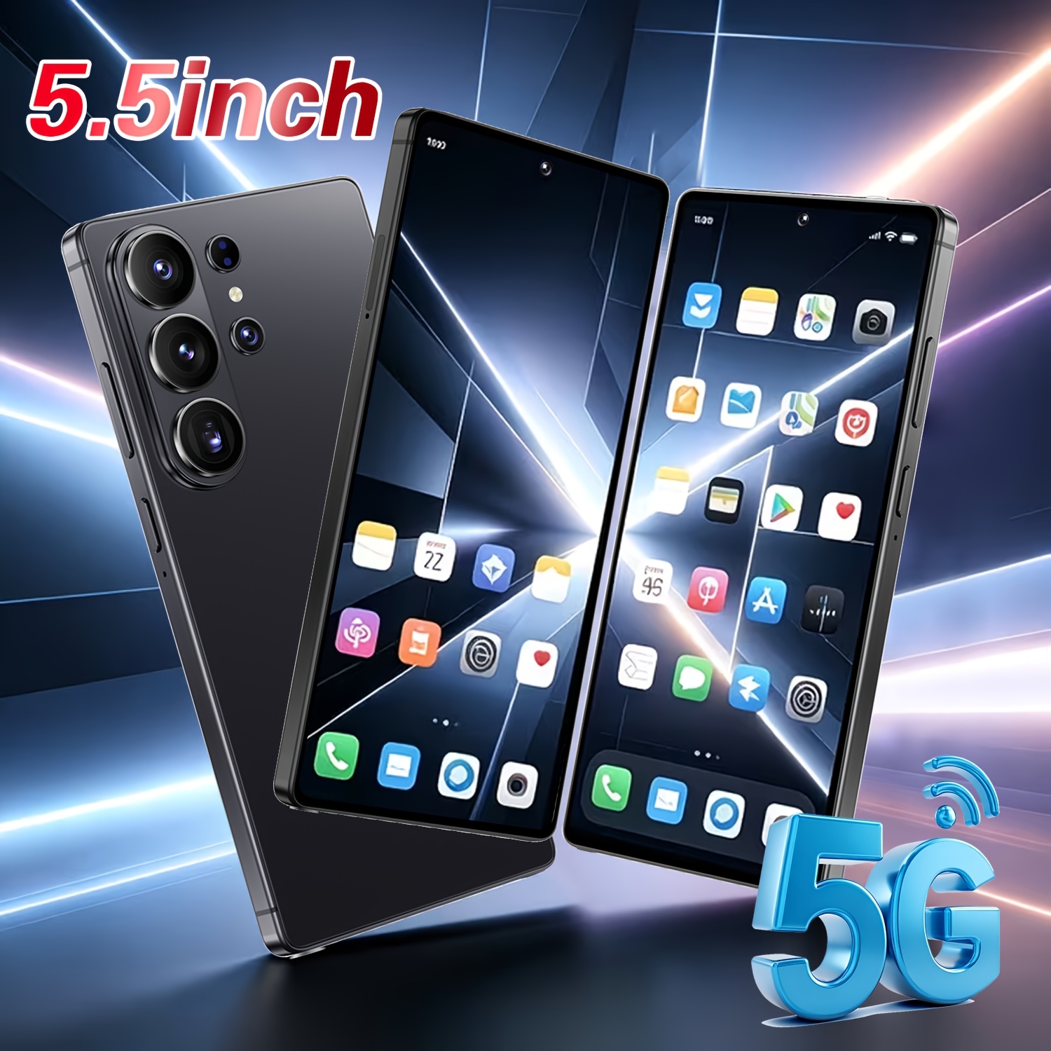 TEMU Ultra 5g Unlocked Mobile Phone, 5.5inch Low Blue Light Hd Display, 6gb+64gb Smooth Storage, Powerful Battery For Video Classes, And Fast Charge,