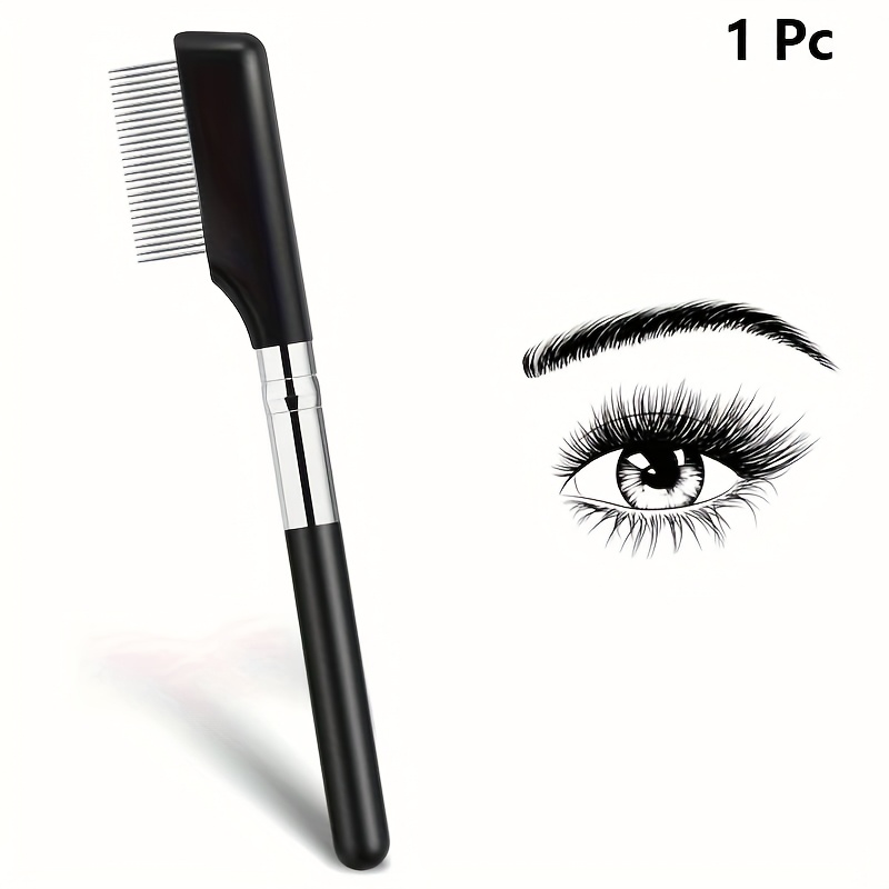 1pc Eye Eyelashes Separator Metal Eyelash Comb Eyebrow Brush Eyelash Brush Mascara Applicator Eyelash Separator Tool Teeth Care Brush For Women