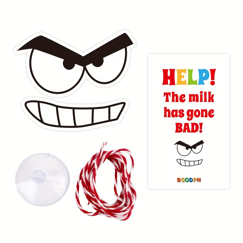 TEMU Ensemble de farces de Noël "Lait " avec accessoires de lutins, décorations de fêtes