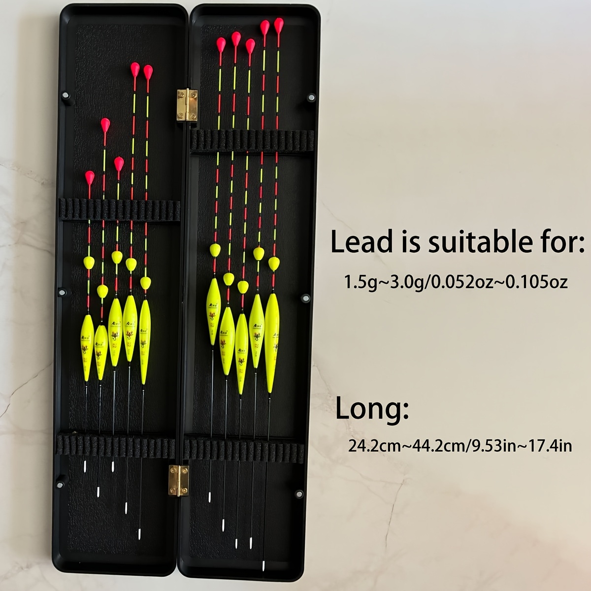 Image of 10pcs Set High-sensitivity Nano Fishing Floats, Includes Box, With Yellow Beads, Windproof And Wave-resistant Fishing Floats, Ideal For Beginners, Seniors, And Fishing Enthusiasts