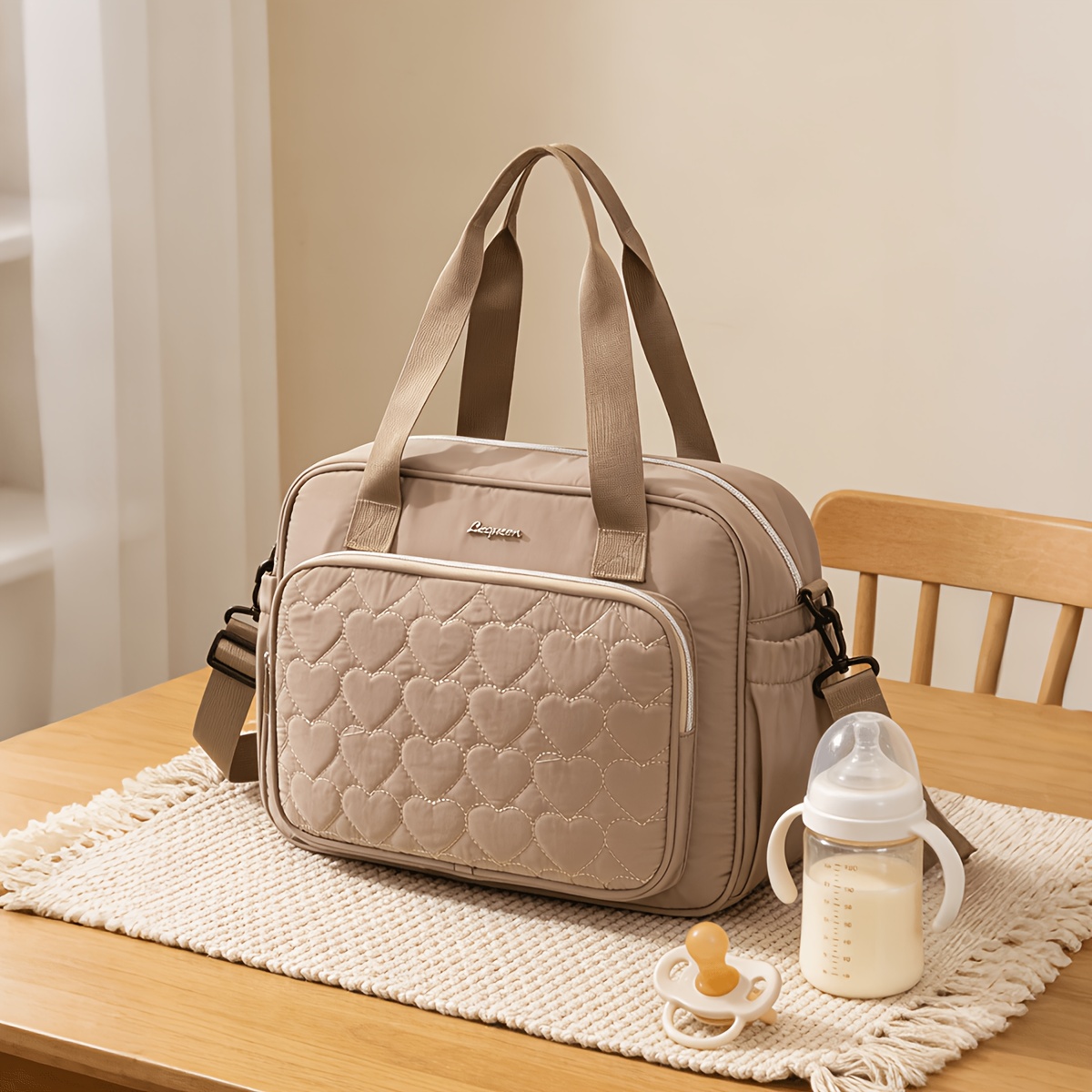    . elterntasche aus oxford-stoff, multifunktionaler organizer für zubehör, aufbewahrungstragetasche für schwangerschaft freizeitausflüge, umhängetasche für werdende  , wickeltasche