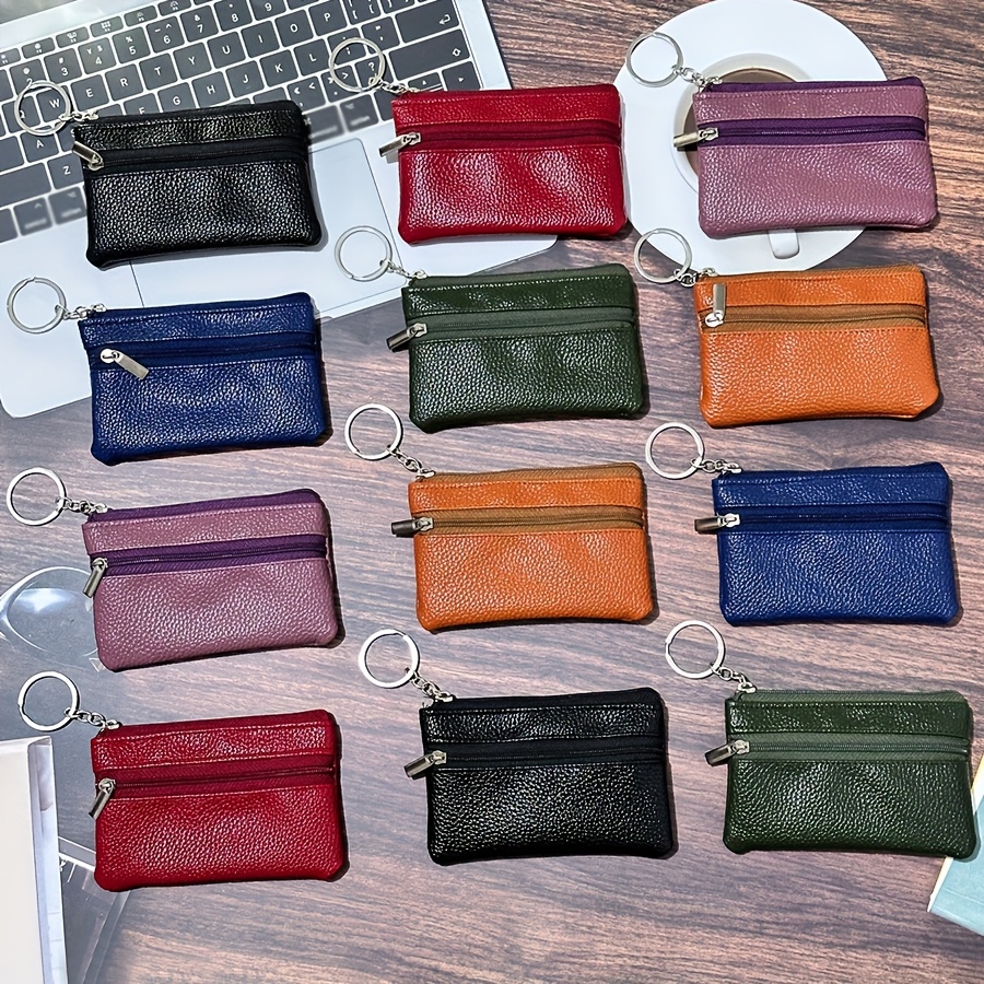 12pcs light luxury lychee pattern fashion coin purses personalized womens key pouches coin pouches   pouches creative small gifts