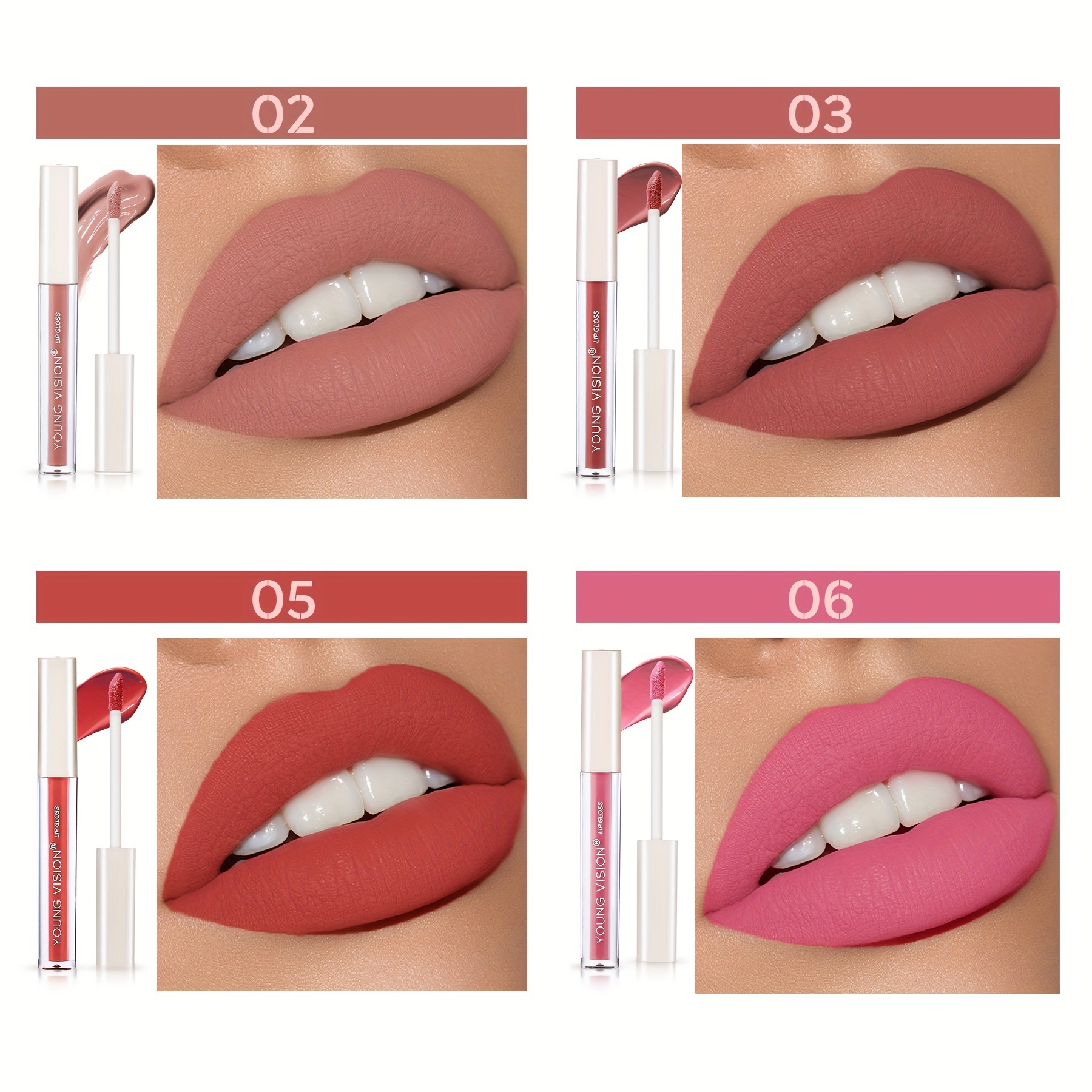 Waterproof Liquid Lipstick Matte Nude Lip Gloss Velvet Finish Long