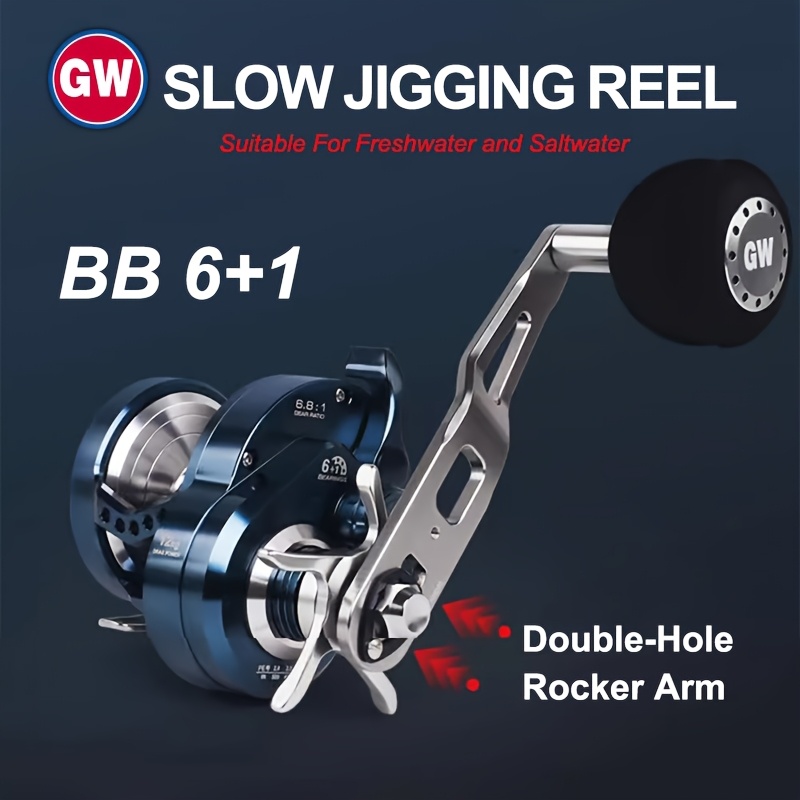 GW Baitcasting-Rolle Angelrolle BB 6+1 fr S- Salzwasser SJ1500  BoJiangGong Max Darg Power 12kg * fr Angelgeschenke