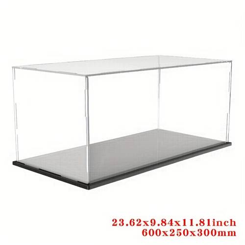 acrylic display box with a glass cover transparent plastic case for storing figurines and models dustproof cover 24 12 inches 60x25x30 cm