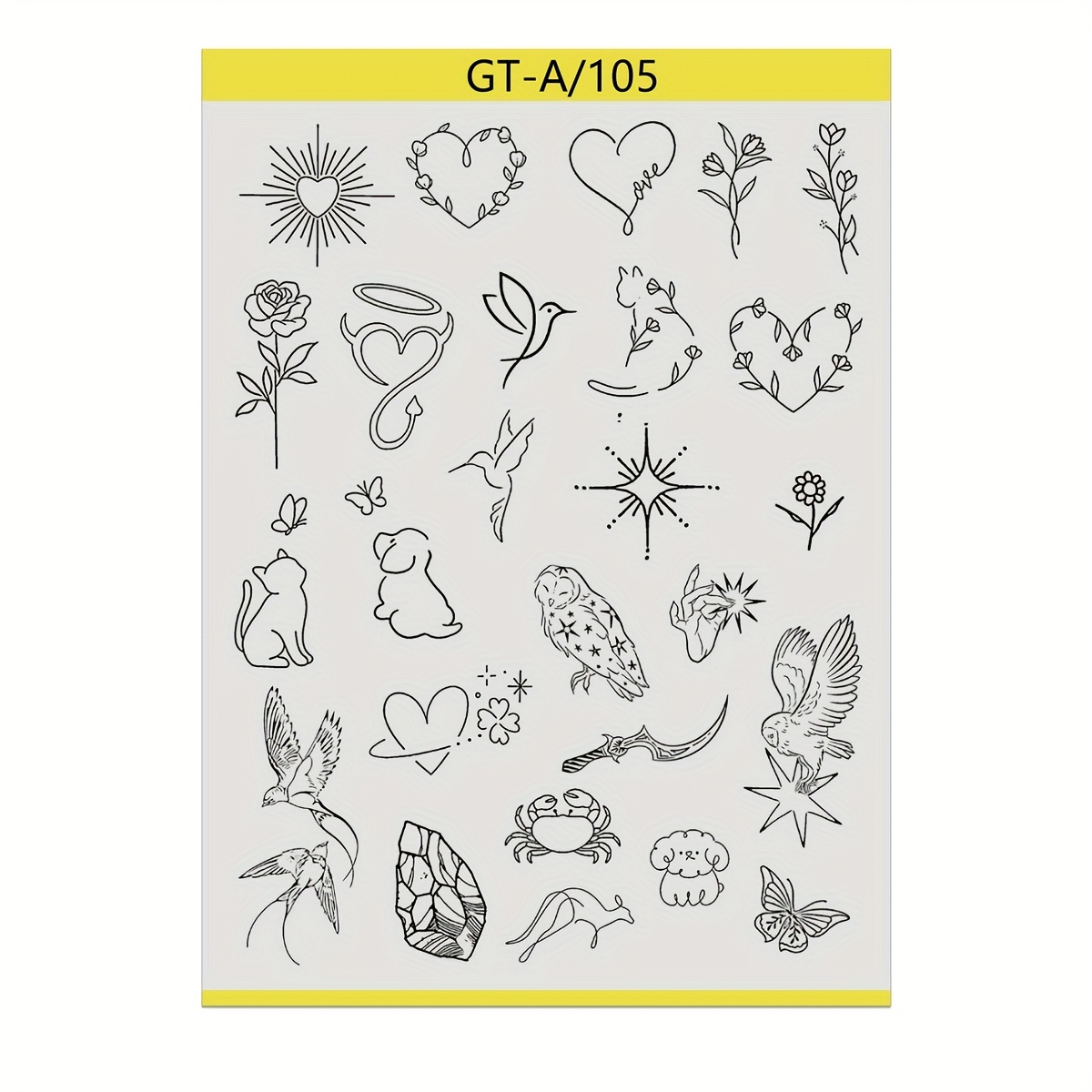 tattoo transfer paper with pre drawn designs   butterflies more high   resistant sheets for easy application beginner friendly temporary tattoo stickers for parties festivals events beginner tattoo designs heart tattoo designs inkresistant paper tattoo supplies