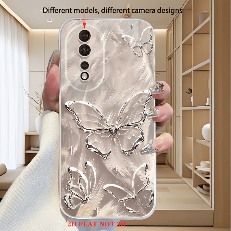 TEMU Phone Case: 2d Flat Shadow Transparent Phone Case, Suitable 60, 70, 80, 90, 100, 200, 300, 9x, 10, 20, 20i, 20s, 30i, 30s, 20e, 30, 50 Se + ,