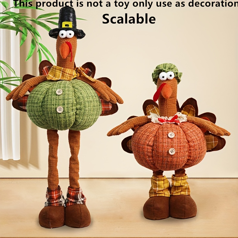 

[ ] 2pcs Turkey Figurines For - Long Leg & , For Decor, & Display