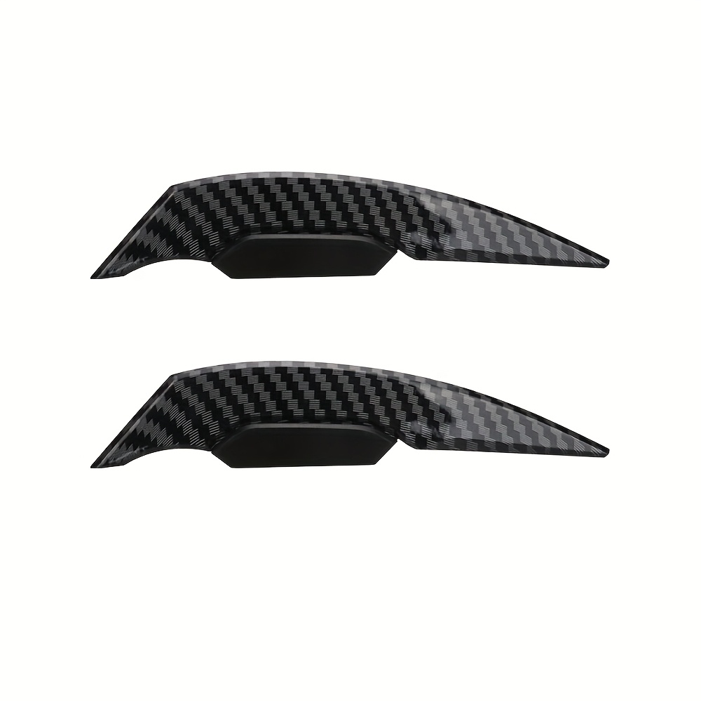 E-shop 2er-Set Motorrad Windabweiser, Carbonfaser-Muster Motorrad Seitenflügel Aerodynamischer Dynamischer Spoiler, Fairing Auto Luftleitplatte,