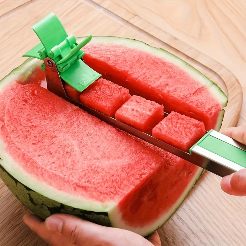 

1pc, Watermelon Knife Stainless Steel Pinwheel Design Easy Cut Watermelon Slices Kitchen Supplies Salad Fruit Slicing Knife Tool