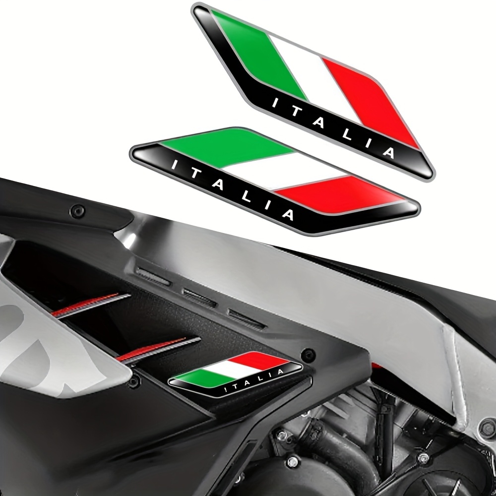 2pcs/pair 3d Tricolor Flag Emblem Badge For All Models 3d Stickers Decals Car Motorcycle National Italy Italian Flag