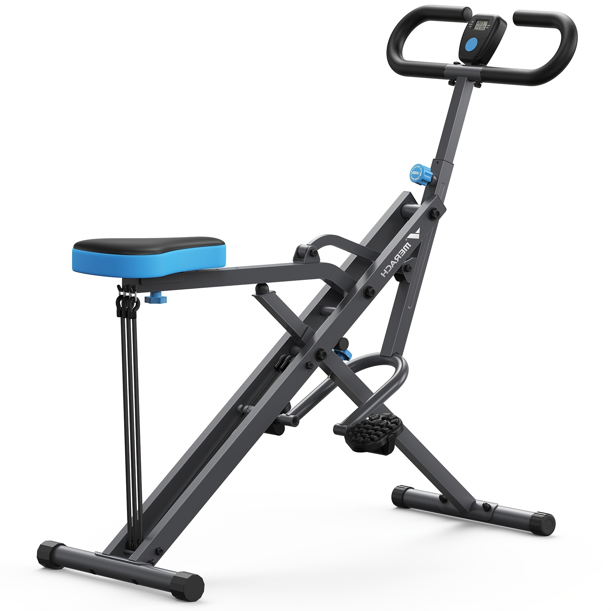 TEMU Squat Machine, Merach 2in 1 Squat Rowing Machine, Easy Setup & Foldable Exercise Equipment, Glute Trainer Machine, & Leg Home Workout Machine