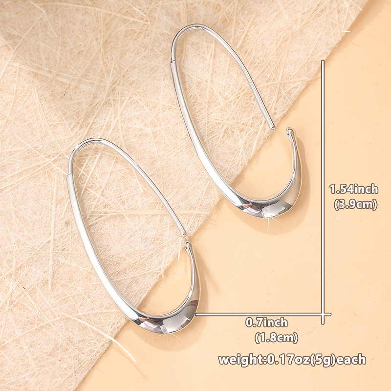 Women's Retro Bohemian Large Oval C-Shaped Earrings