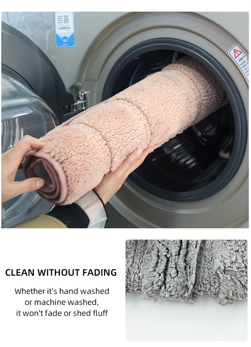 2pcs of ultra soft non slip bathroom carpet   absorbent machine washable durable home decoration floor mat suitable for bathroom bathroom bedroom living room entrance u shaped toilet mat entrance door mat Product details 12