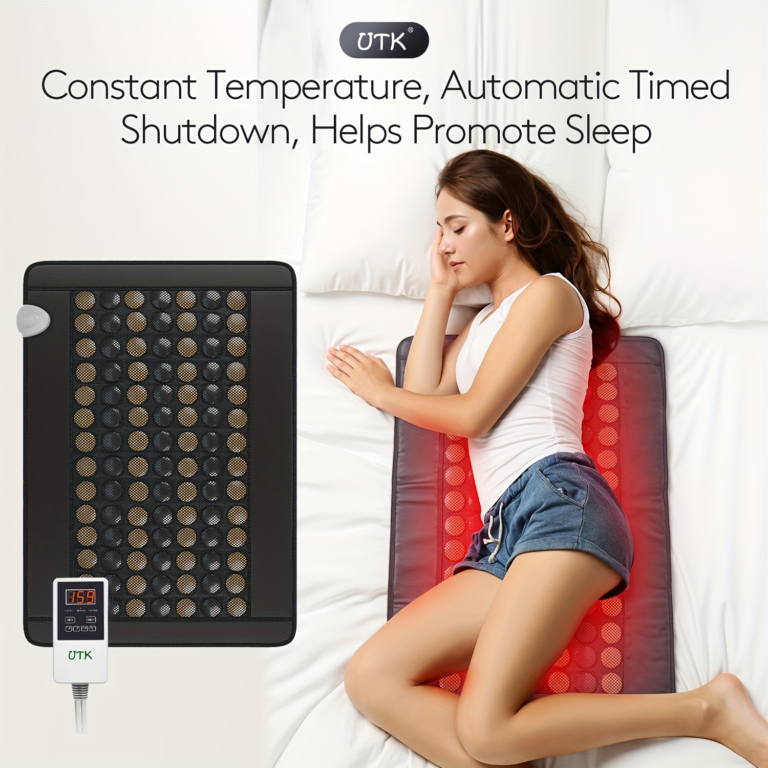 utk grade hot compress pad, multi-level precise temperature control, automatic timed  ,   temperature heating, suitable for office, home and use, a gift for family  ,  , therapeutic heat application, heated pad, ultrathermic pad, grade design, precise temperature system, safe low voltage build, durable heating elements, office workers, home patients, heat pad, heating pad for neck and shoulders and back, neck and shoulder heating pad, Product details 0