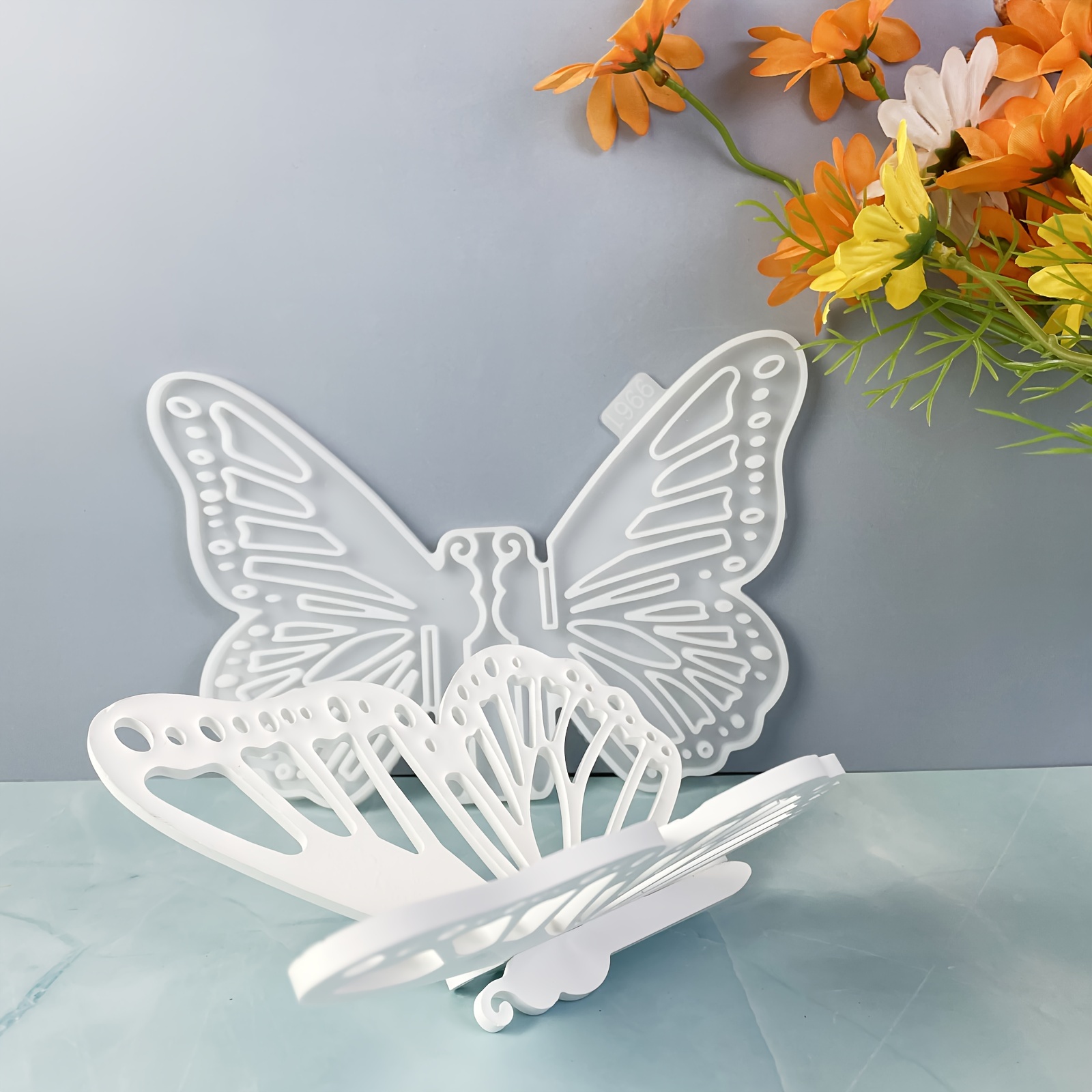

1pc Assembling Butterfly Silicone Mold For Diy Resin Crafts - Irregular Shape Large Butterfly Shape Gypsum Molds Wall Hanging Art Plaster Ornaments Silicone Mold