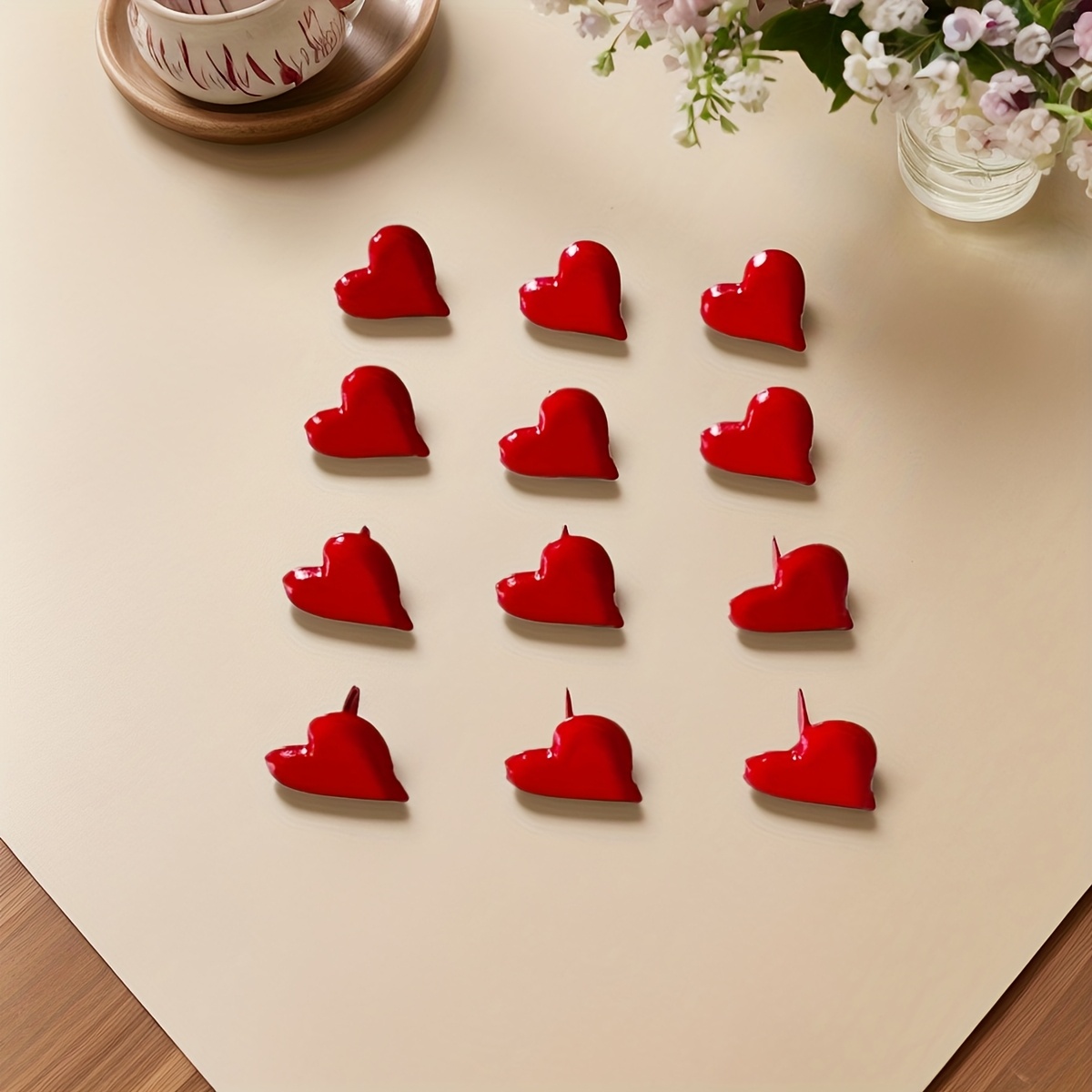 

30pcs Red Heart-shaped Metal Set For Diy Crafts, Repair & Mini - Perfect Valentine's Day Gift Accessories, Decorative Items For Home,