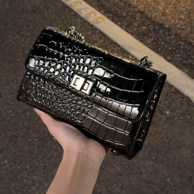 TEMU 2026 New Textured Commuter Small Square Bag Spring Summer Versatile Shoulder Fashion Casual Chain Crossbody Bag