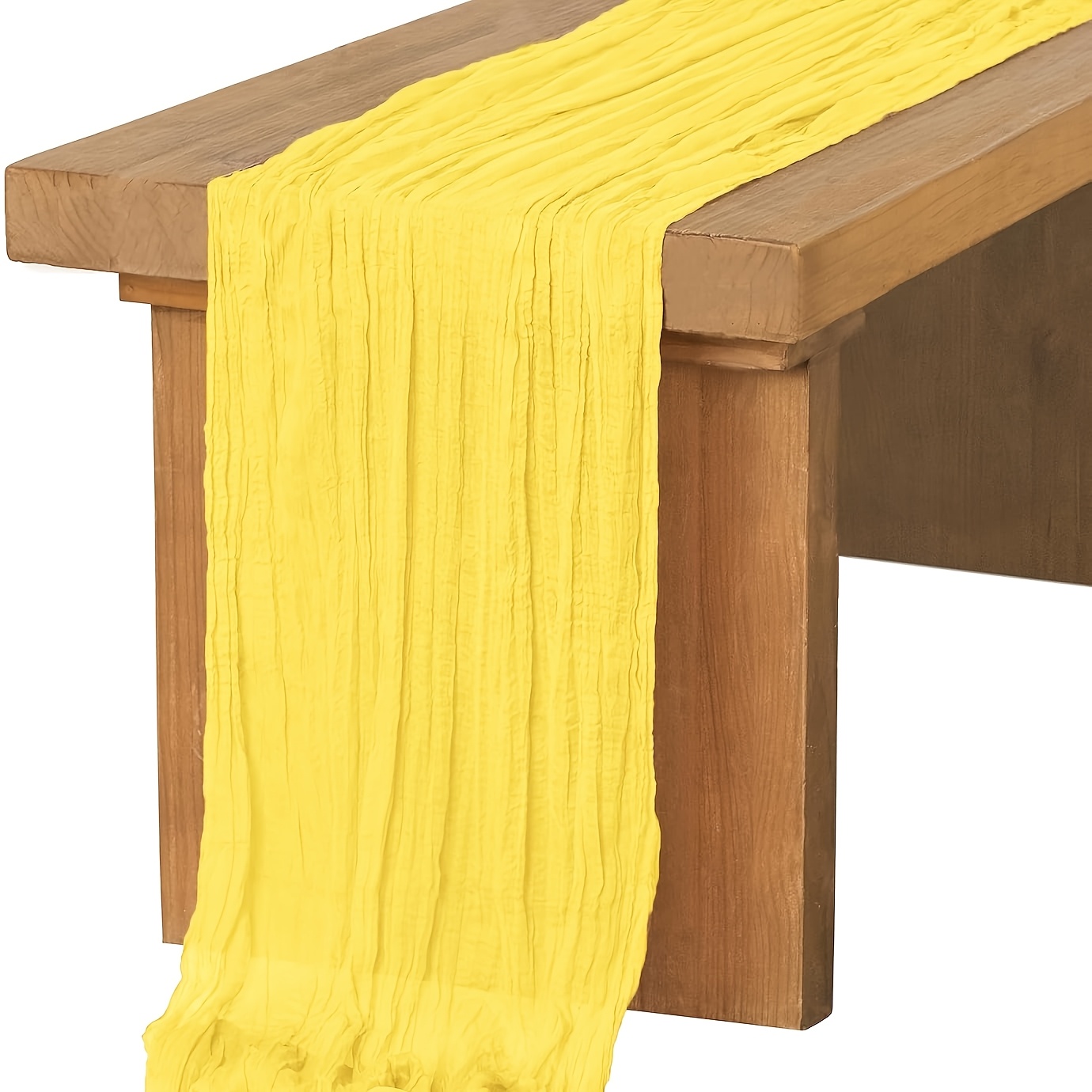 E-shop Tischdecke im Boho-Stil in Unifarben mit elegantem Raffungsdetail, für Esstische, Hochzeiten, Zeremonien, Geburtstagsfeiern und als Deko für