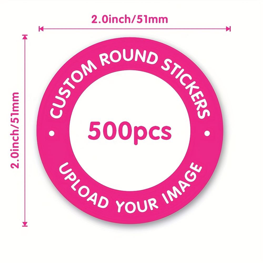 Customizable Round Self-Adhesive Stickers and Labels
