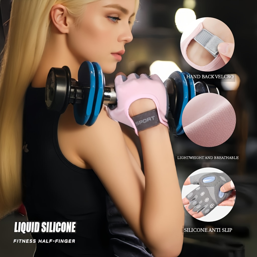 FingerTune Non-Slip Fitness Gloves for Men & Women, Unisex Workout Gloves with Non-Slip Grip, Wrist & Pull-On Closure, for Strength Training, Gym, Weightlifting, Martial Arts, Gymnastics, 1 Pair, Grey
