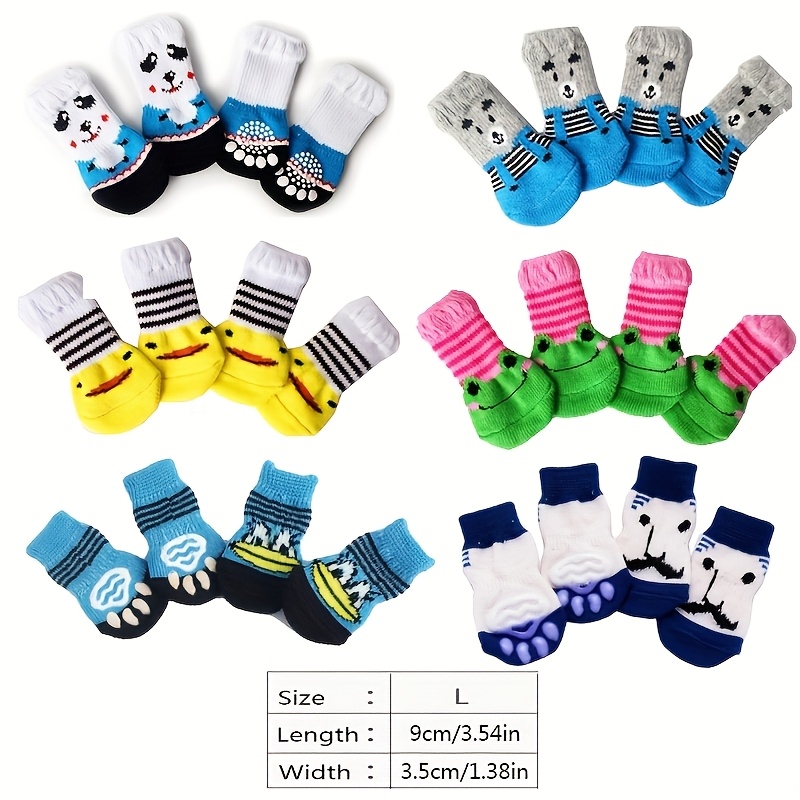 24pcs Non-Slip Pet Paws Socks for Dogs