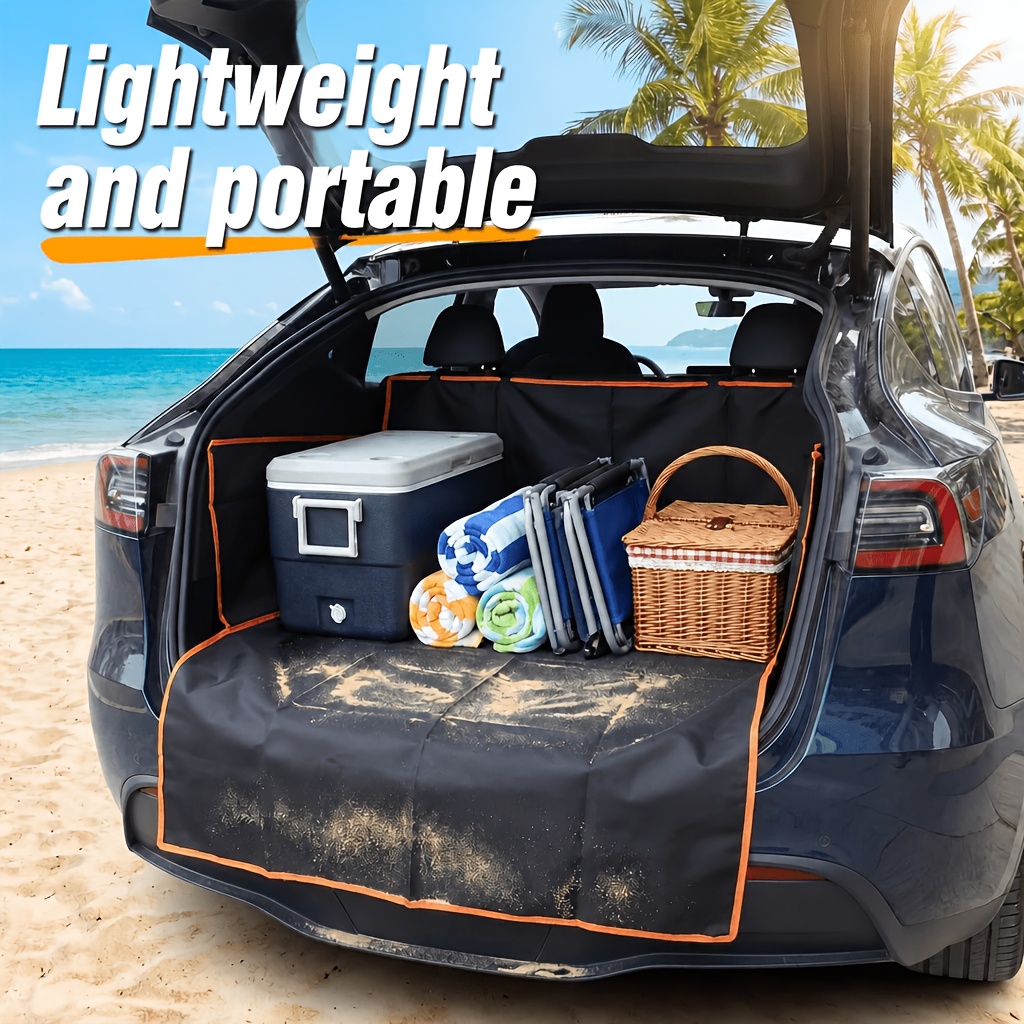 TEMU Box Lining Cover, Trunk Pet Mat, Equipped With Side Panel And Bumper Protection Cover, Large Pet Scratch Resistant Trunk Seat Cover, Universal
