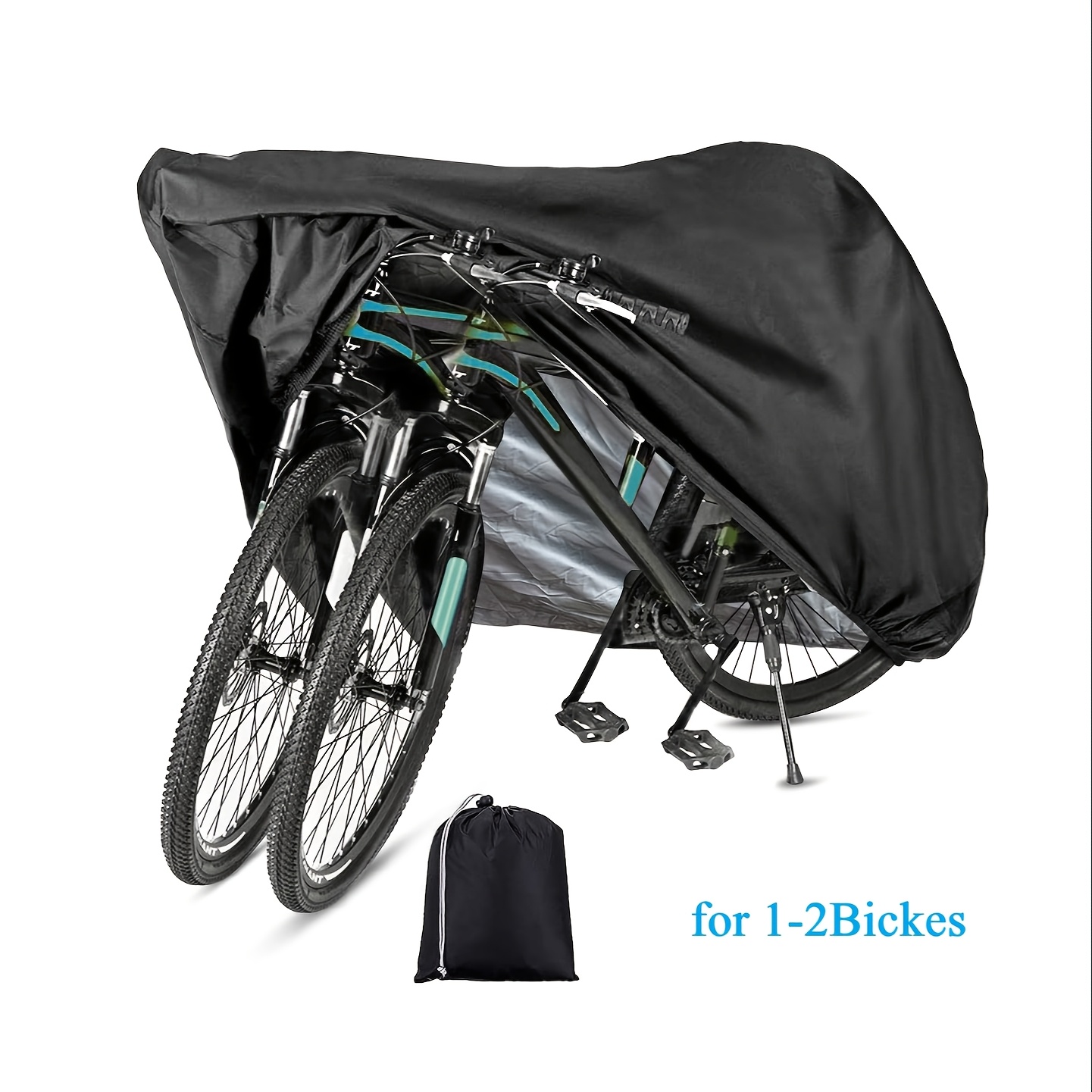 TEMU Cover Storage Protector Is Suitable For 1 Bikes. Made Of Heavy-duty Oxford Cloth, Durable And Sturdy, And Comes With A Storage Bag. The Cover