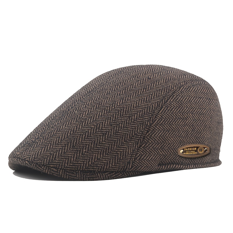 TEMU Gorro de de moda de otoño para hombre, gorro frontal , transpirable y casual para exteriores, gorro de visera de para de edad y ancianos, diseño