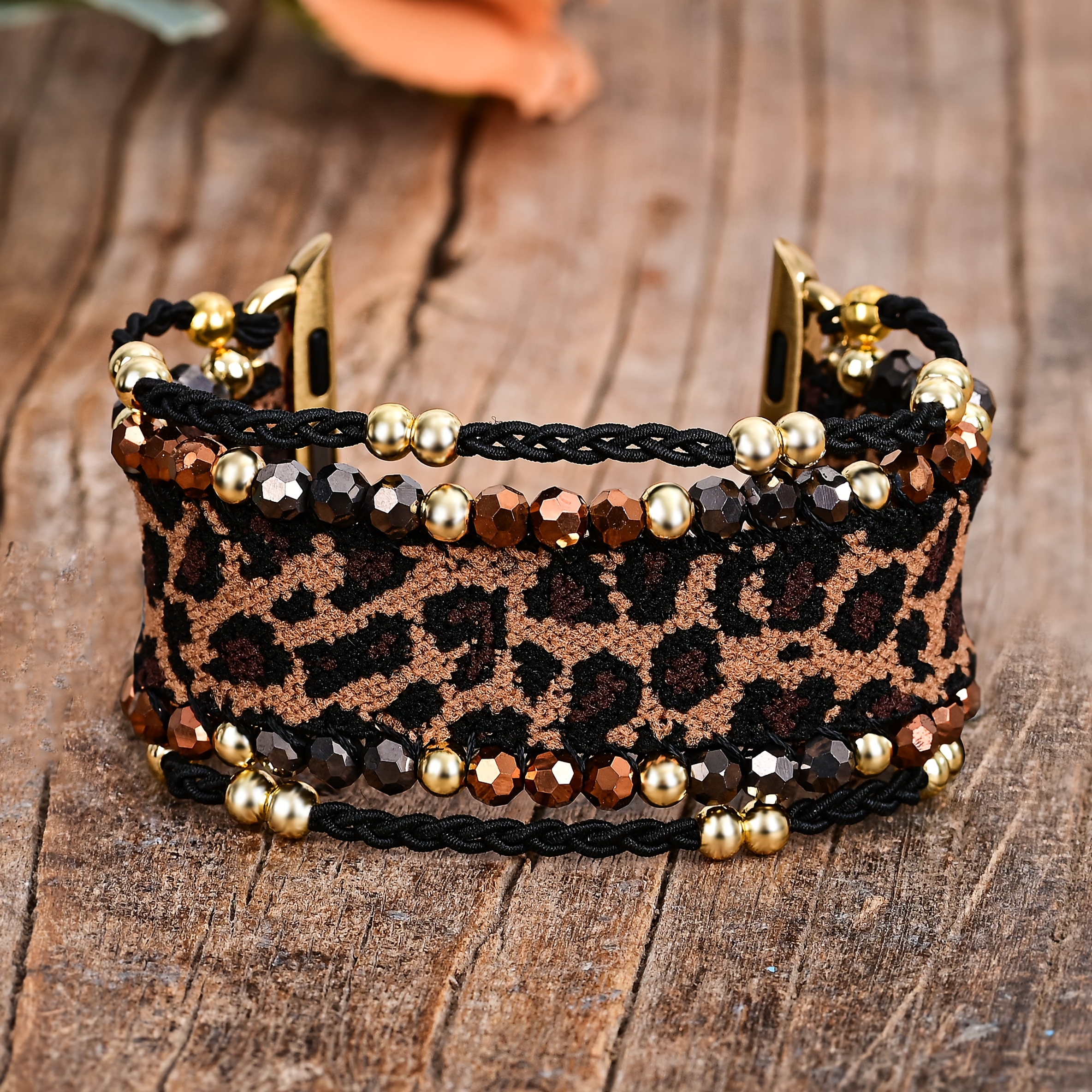 Animal Print Watch Leopard Band Leather Watchband Apple Watch