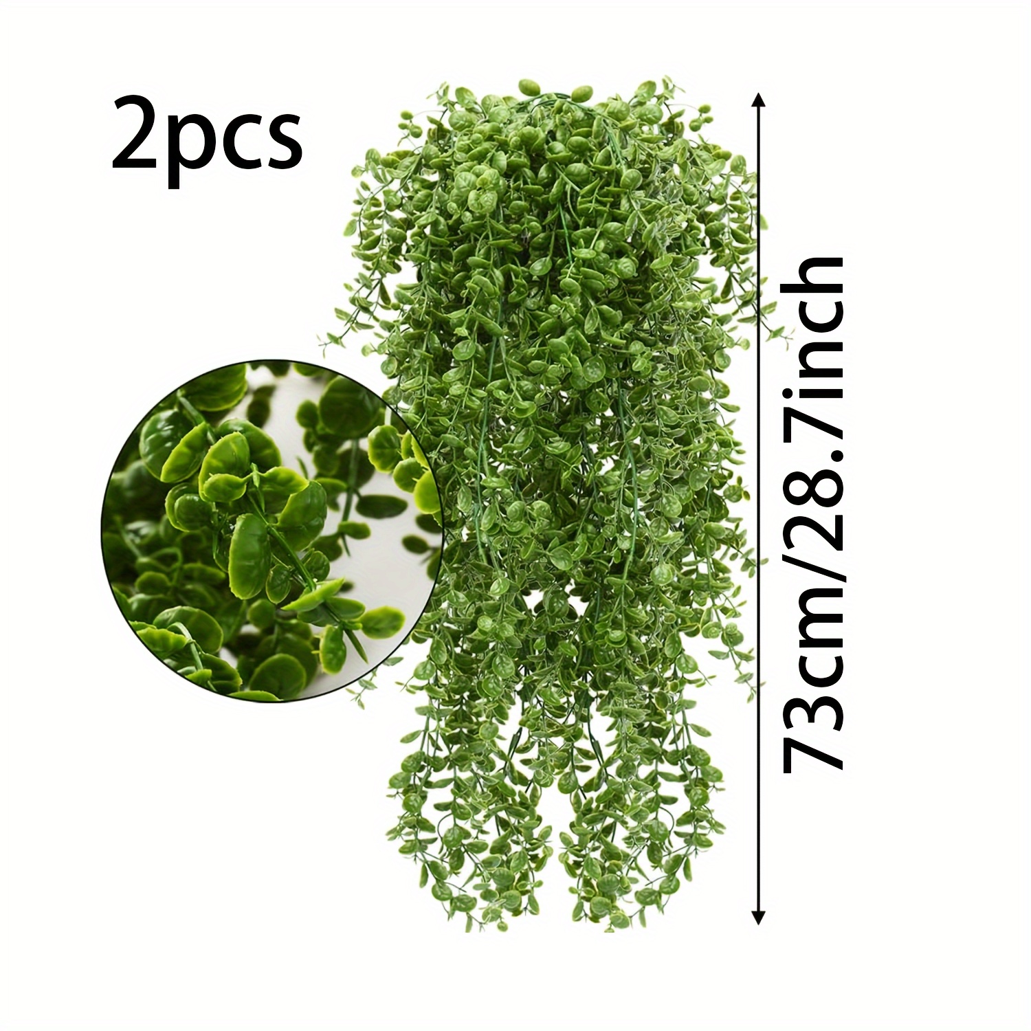 Image of 2pcs 73cm/28.7inch Artificial Hanging Plant Outdoor Fake Hanging Plant Suitable For Outdoor Plant Decoration