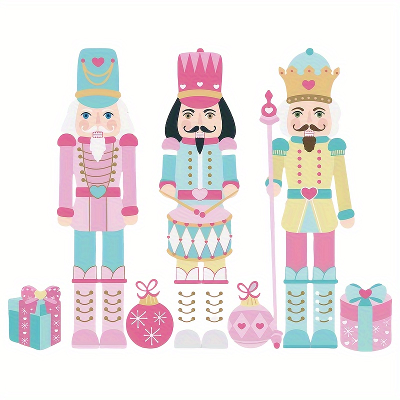 

Festive Nutcracker Stickers: Perfect For Diy T-shirts, Jeans, And More - Durable, Washable, And Easy To Iron