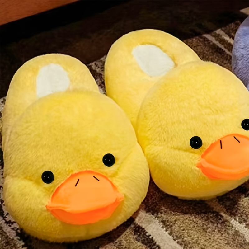 Image of Fun Yellow Duck Women's Indoor Slippers Warm Shoes, Women Shoes
