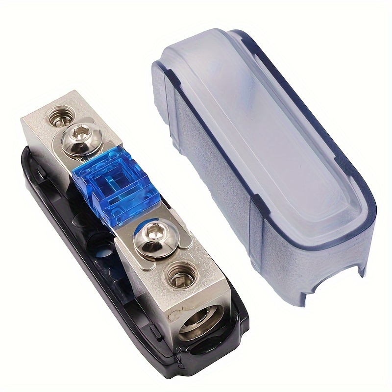 TEMU 1pc Car Audio Modification Power Fuse Holder Mini Frosted Afs Fuse Holder Fusing Element, Without Battery