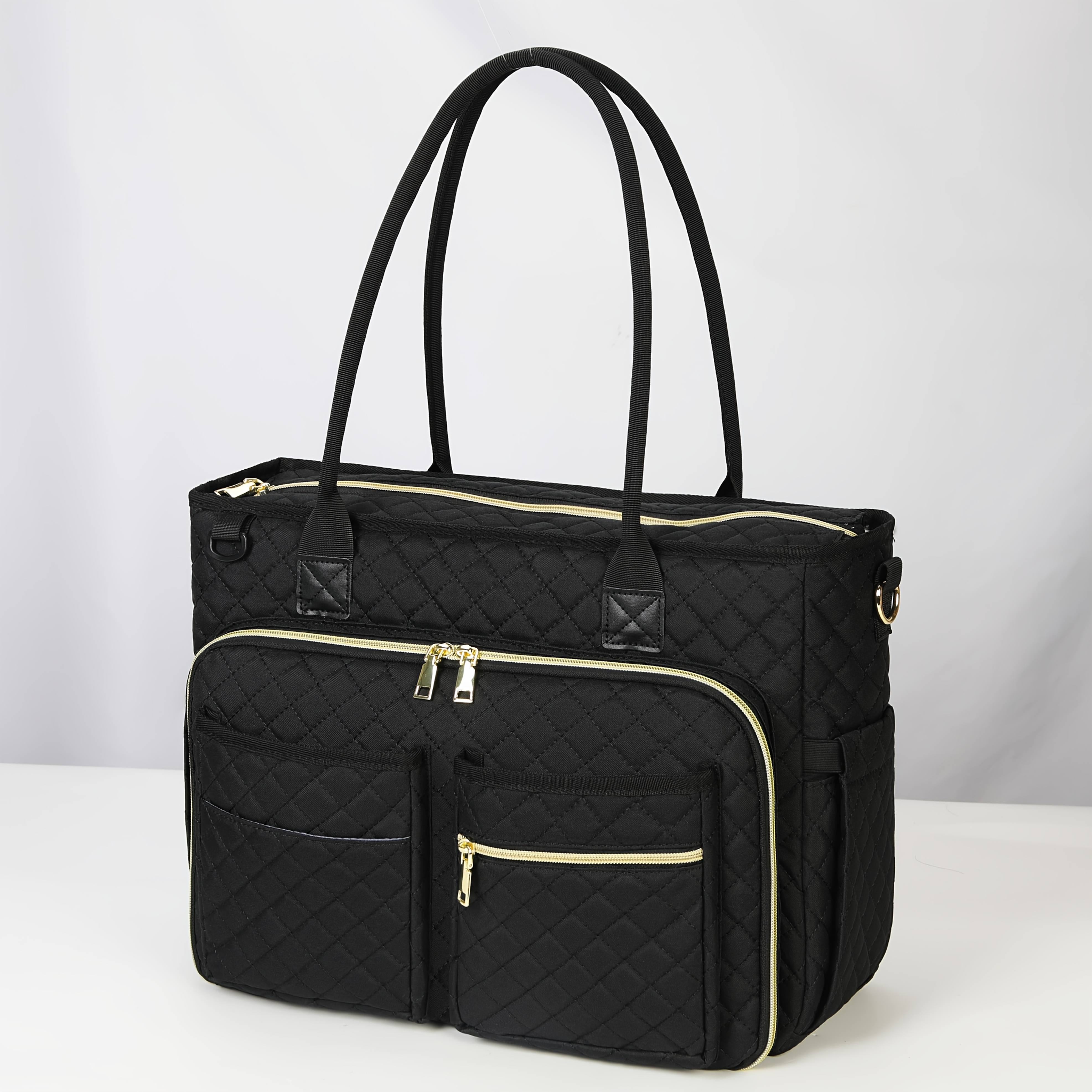 Image of Rainsmore Teacher Bag Laptop Bag Women's Briefcase With Insulated Bag Women For Nurses, Teachers, University, Business, Black