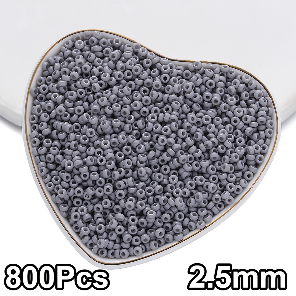 800pcs 2.5mm Multicolor Solid Color Glass Seed Beads