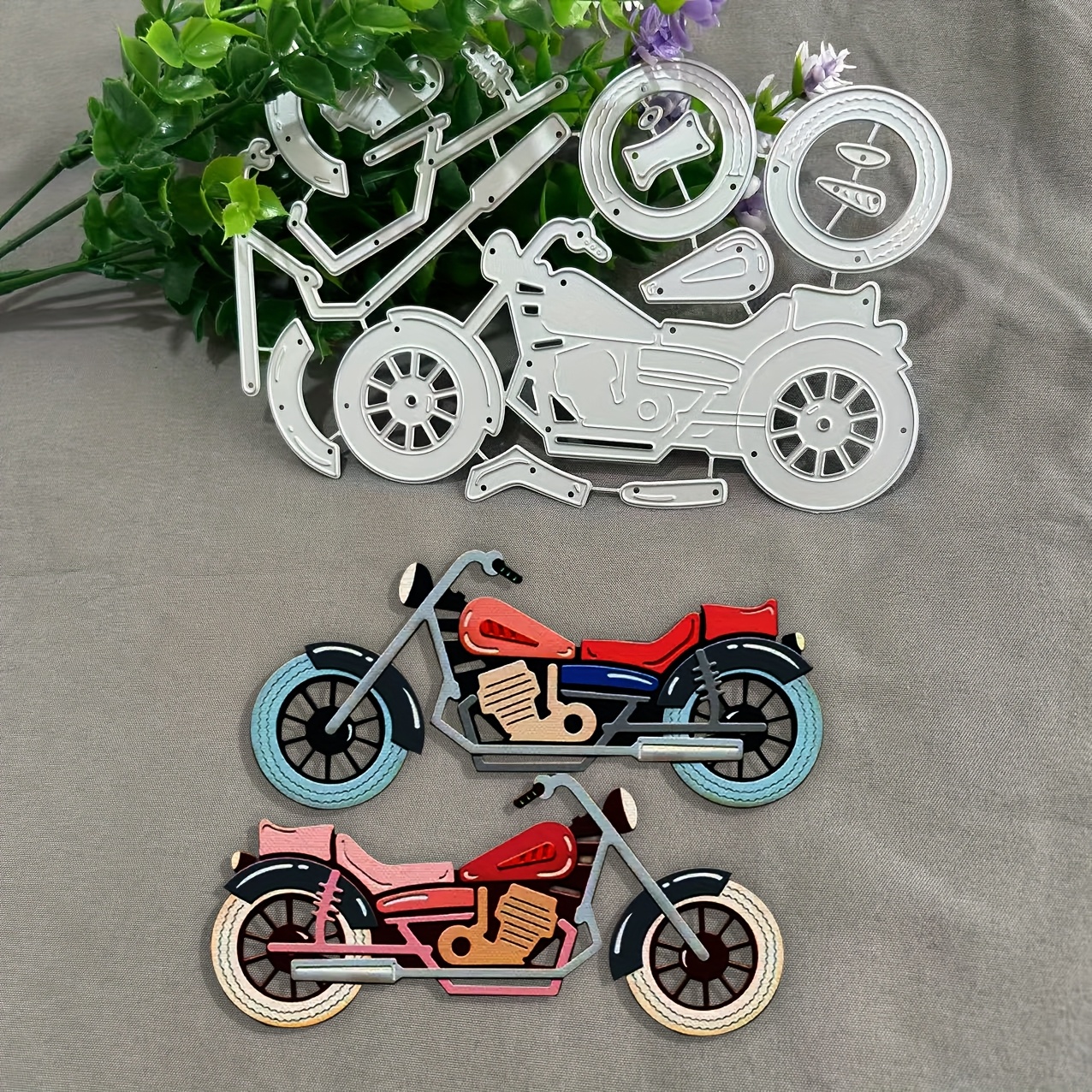 TEMU 1pc Metal Cutting Dies For Motorcycles, Ideal For Scrapbooking And Embossing Stencils, Perfect For Handmade Greeting Cards And Gift Card Making