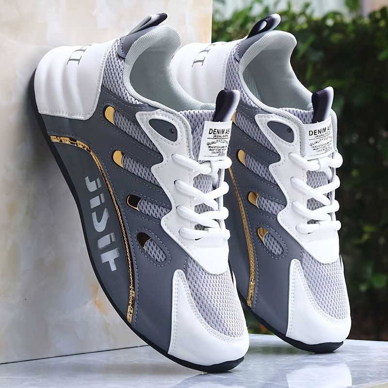 Black Sneakers For Men Fashion Men's Flat Shoes Mesh Summer