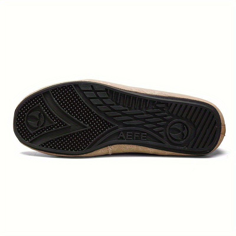 CJOXE Men's Casual Fashion Ankle Boots - Sleek Black Slip-On Walking Shoes with Geometric Design, Comfortable Fabric Lining & Durable Rubber Sole for All-Season Outdoor Activities