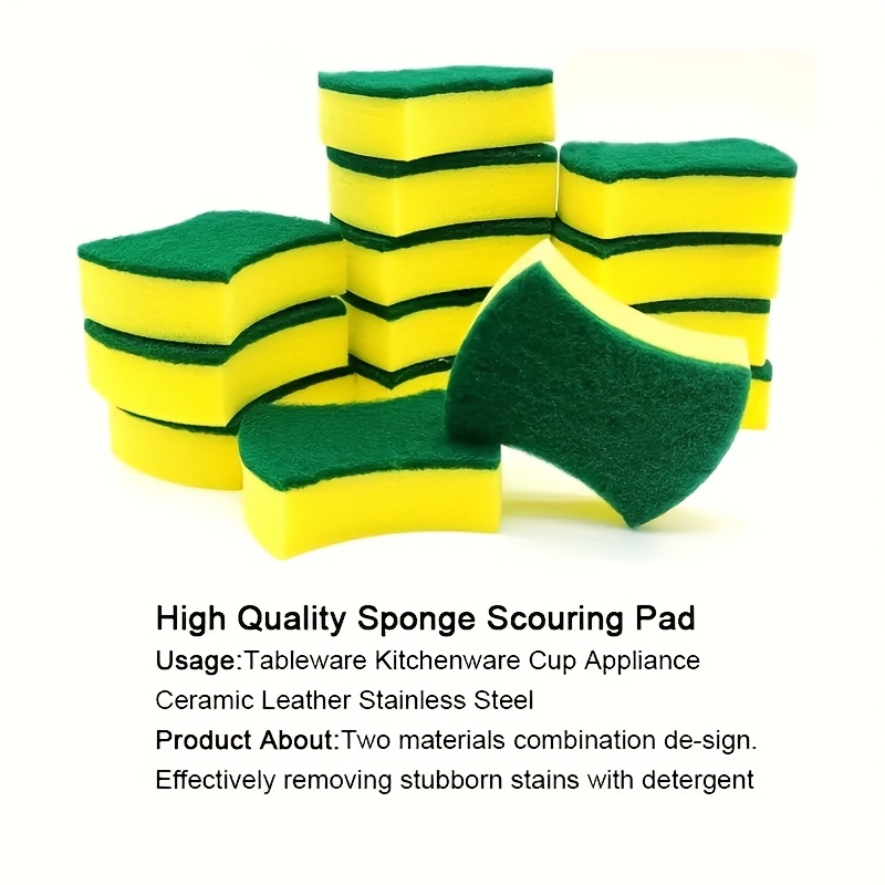 10 12 24pcs multifunctional cleaning sponge double sided cleaning pad special for kitchen dishwashing   material   and no scratches super absorbent   sponge with strong absorbency as a must have cleaning tool details 3