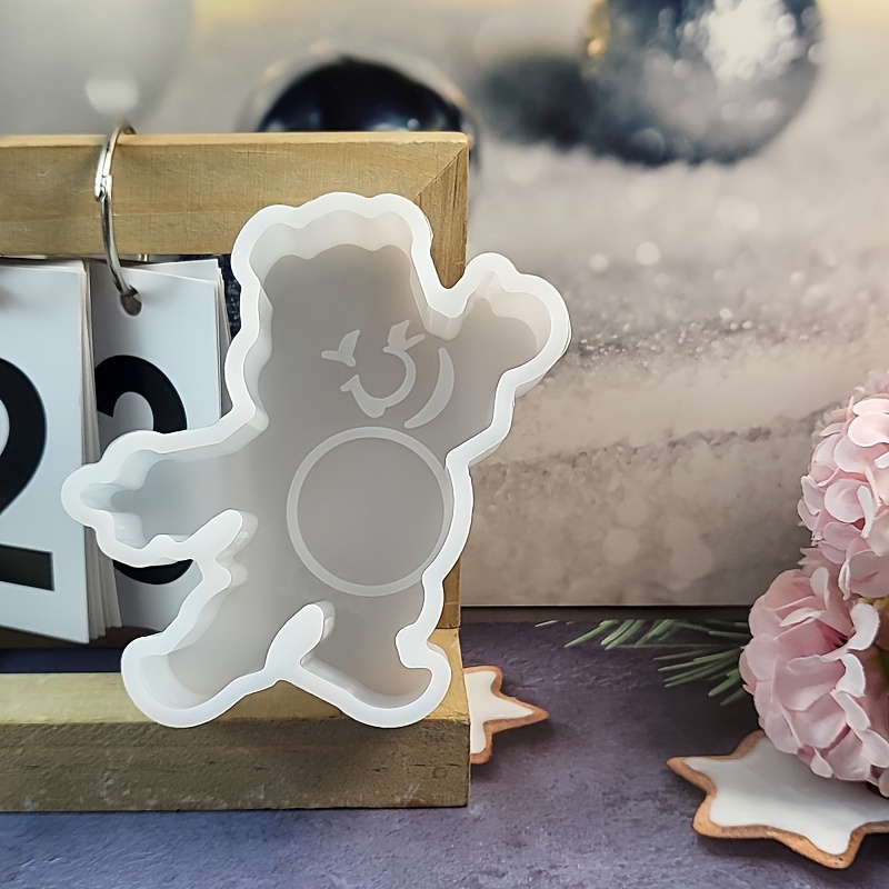 

Happy Bear Silicone Resin Casting Mold, Irregular Shape Diy Candle Making, Aromatherapy Car Freshener, Crystal Epoxy Specimen Craft Mold