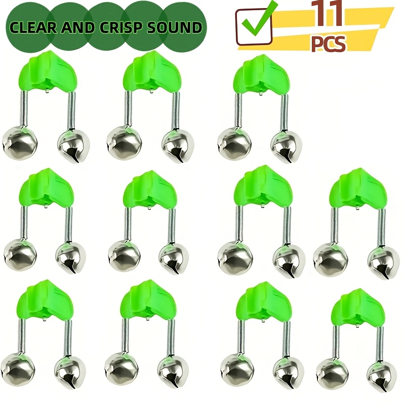 TEMU 7-11 Clip-on Button Fishing Bells, Double With Extra Loud Volume, Used For Fishing Alerts. Suitable For Fishing Rods And Sea Fishing Rods, No