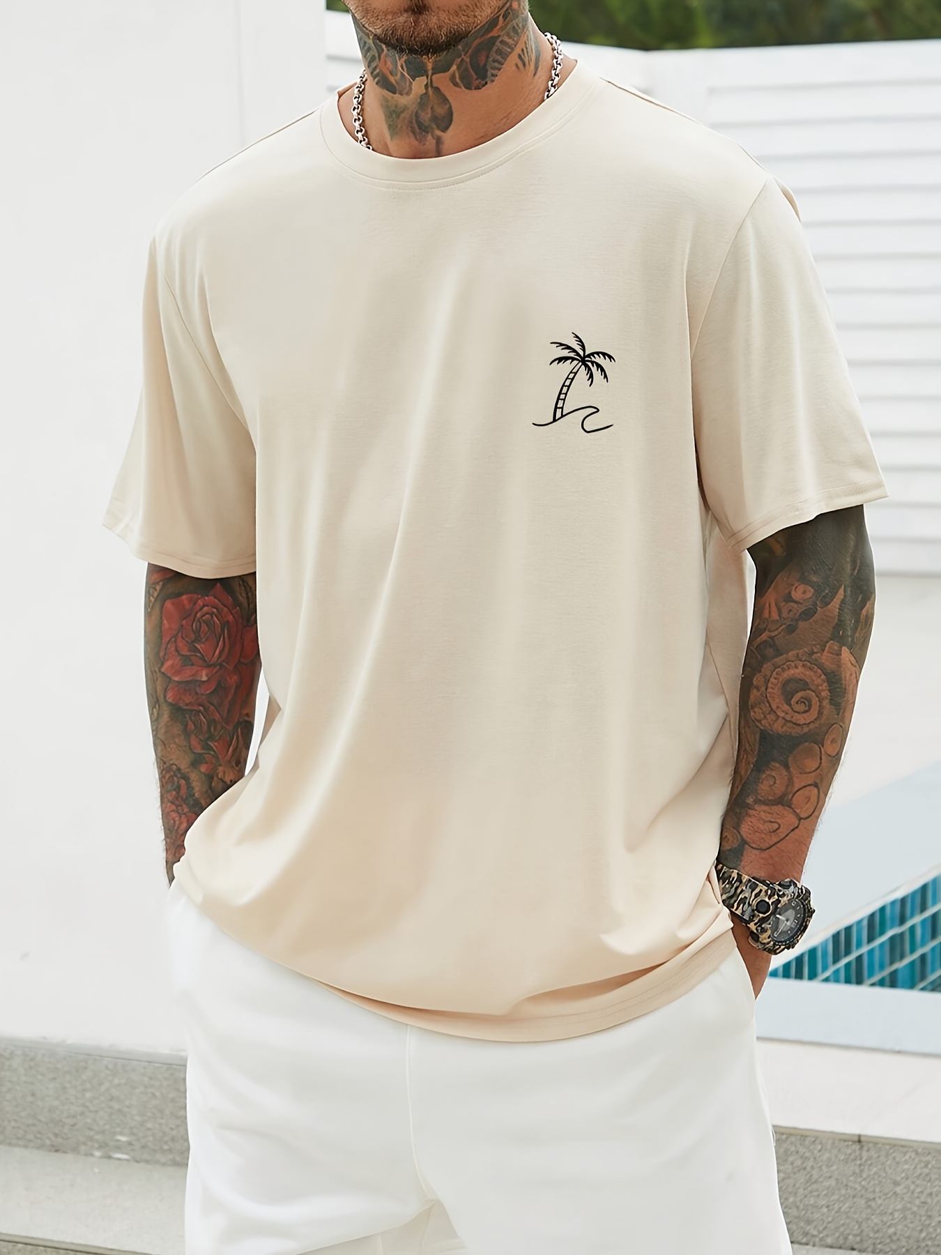 T-shirt uomo in cotone estivo taglio ampio comodo e casual_voghion.com