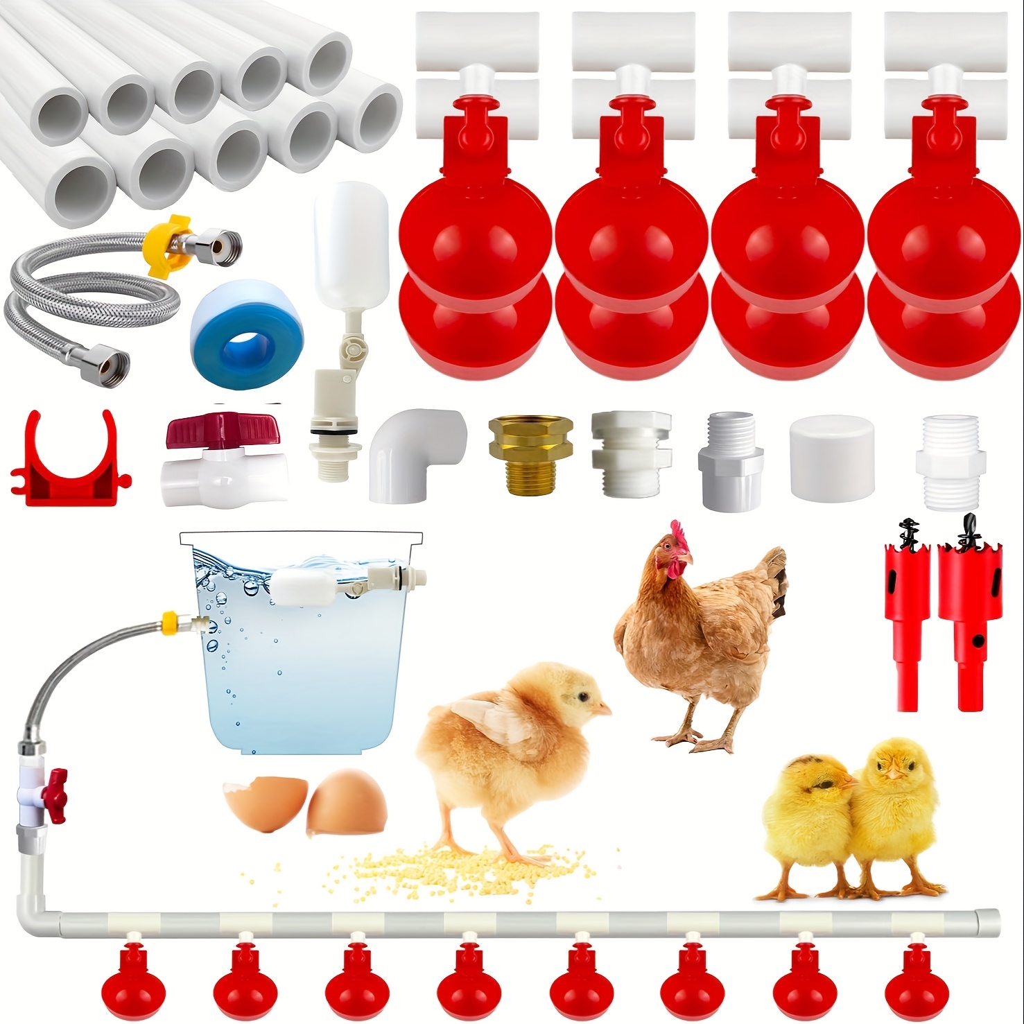 chicken water feeder sold on Temu United States