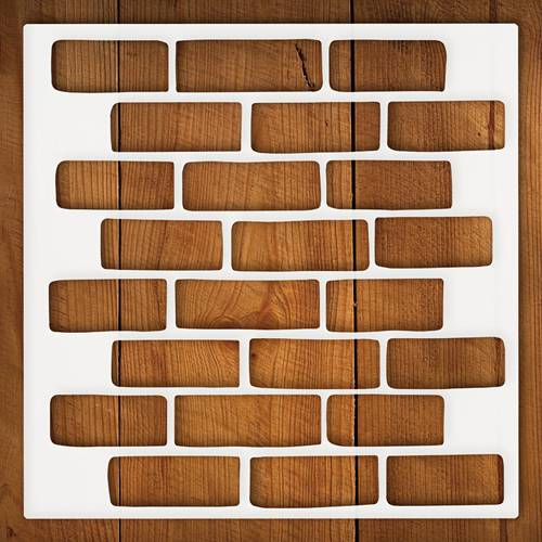 7 87 x 7 87 inches air pen and spray pen leak plate wall brick pattern inkjet stencil inkjet art handmade manual laser cutting inkjet stencil suitable for tile clothing furniture floor wall sculpture