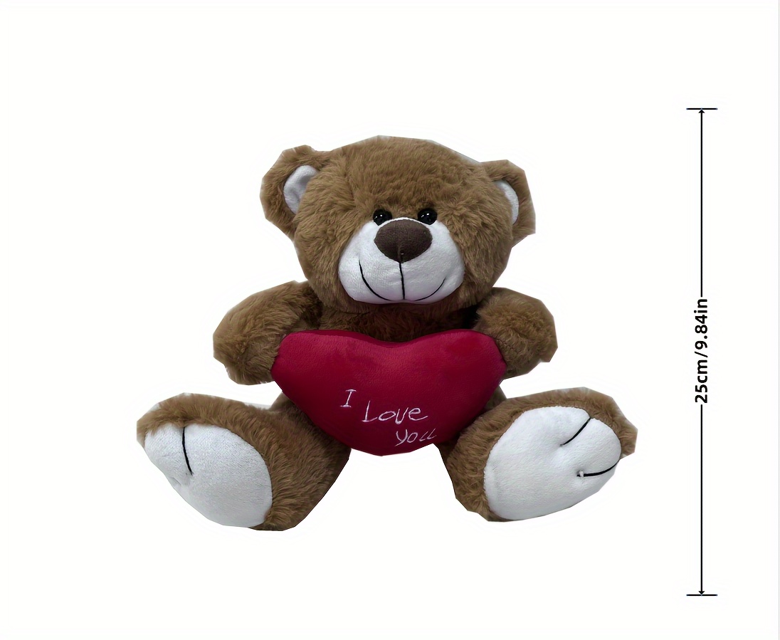 Love Heart Cute Teddy Bear Soft Plush 5 Toy Valentine's Day Girlfriend  Gift