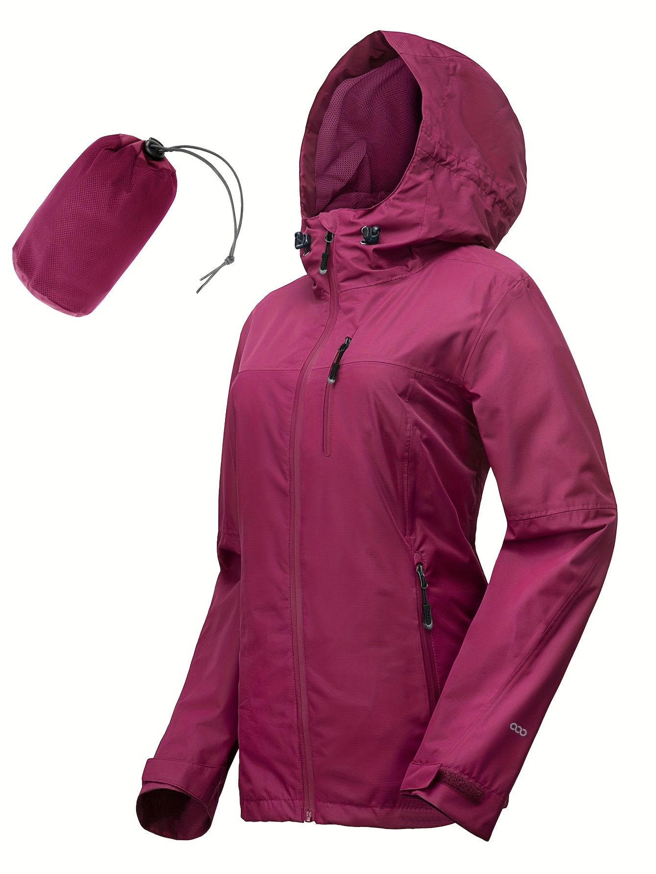33 women s packable rain jacket lightweight adjustable Temu United Kingdom