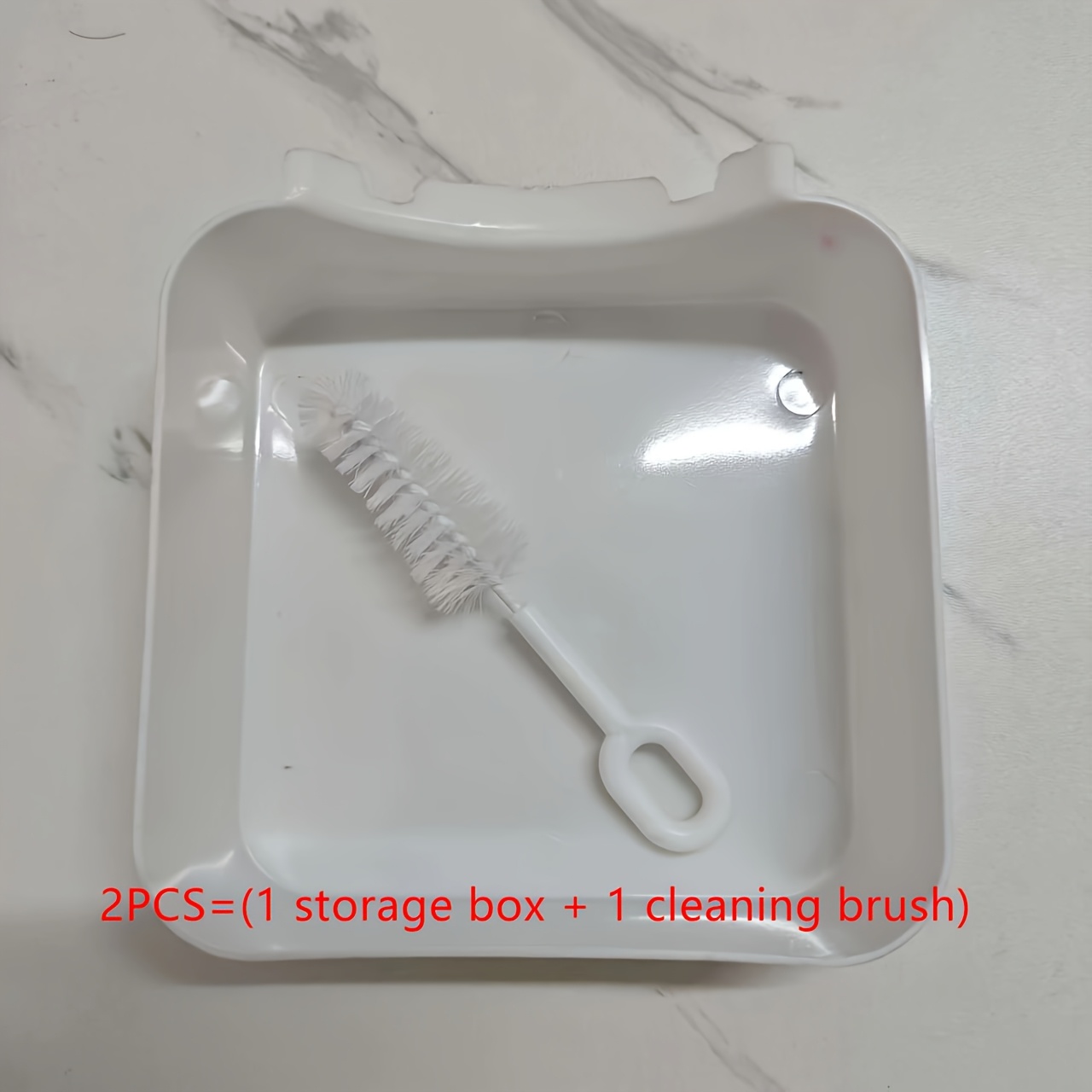 TEMU Bac de vidange pour machine à laver avec brosse de nettoyage, plateau -débordement, bac de récupération d'eau, de sol -fuite pour buanderie,