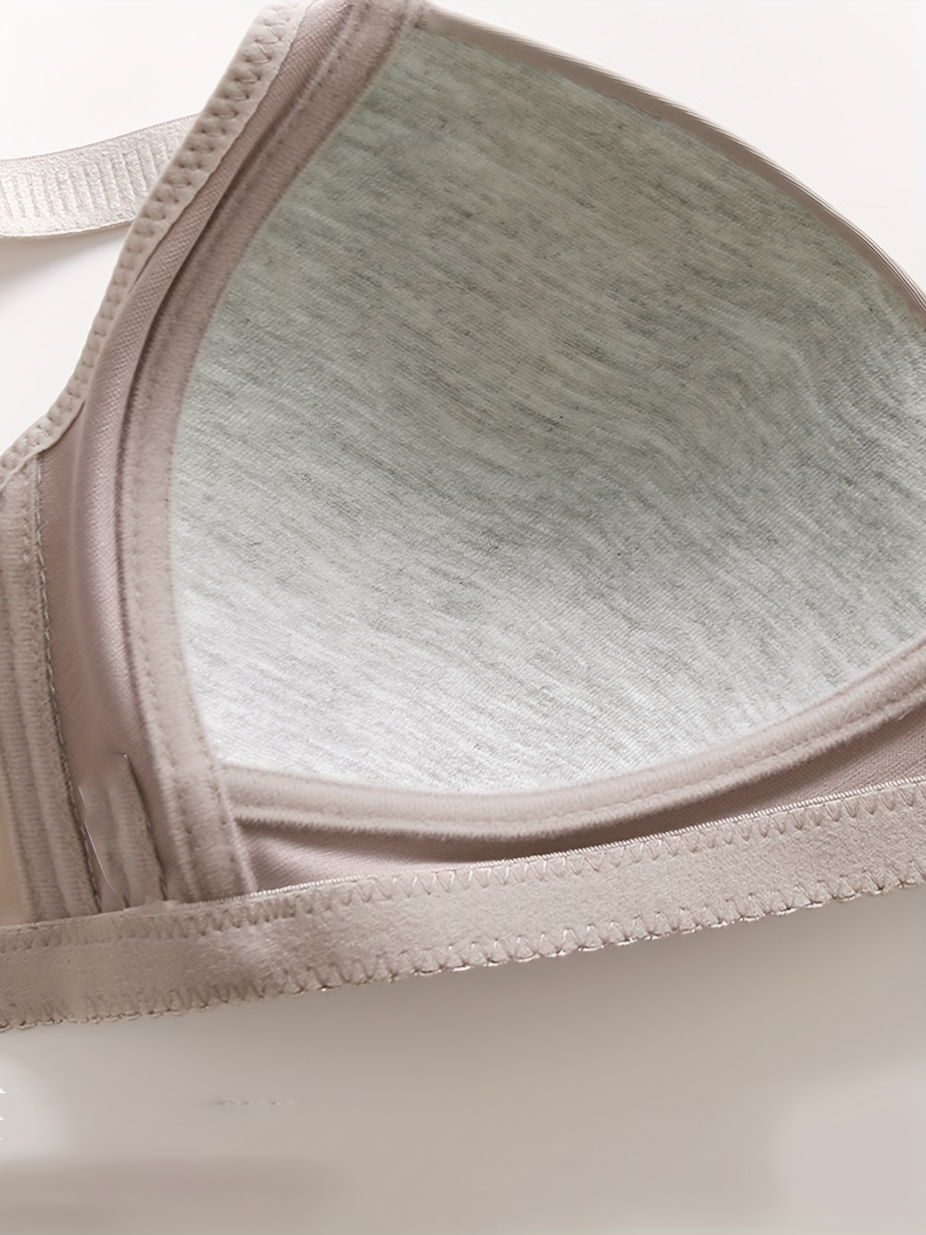 New Large Size Gathered Front Buckle Style Back Without Steel Ring Bra Soft and Traceless Thin Size Underwear for Women
