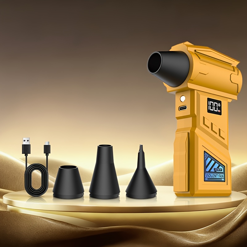 TEMU Core With Cnc Aluminum , >50m/ Speed & >280g Air Force, 5-speed Wind Control, Up To 60-min , Vacuum Kit And Inflation With Nozzles, Digital